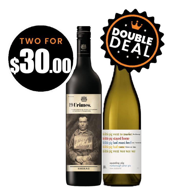 19 Crimes & Squealing Pig any 2 For $30.00