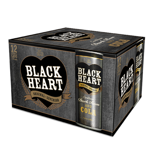 Black Heart 250ml 7% 12 pack cans