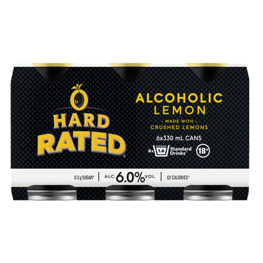 Hard Rated Alcoholic Lemon cans 6pk