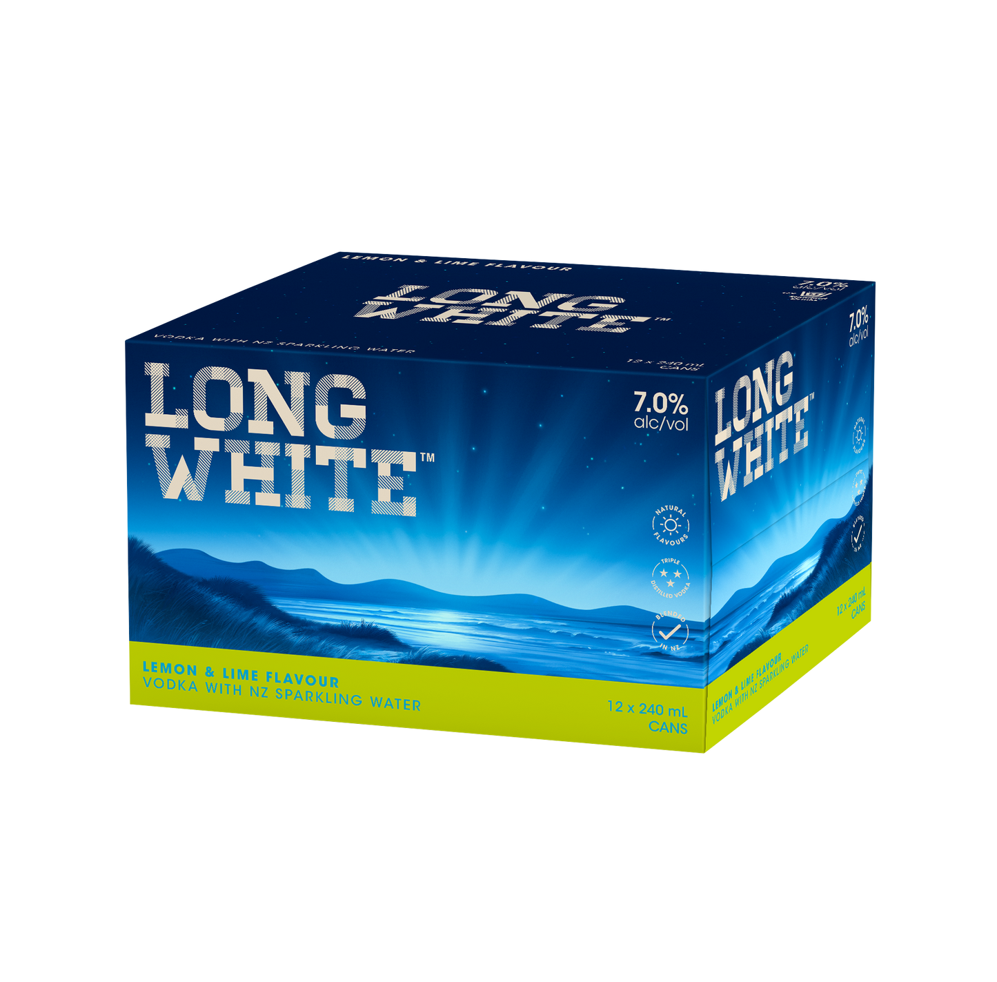 Long White Lemon & Lime 7% 12x240mL