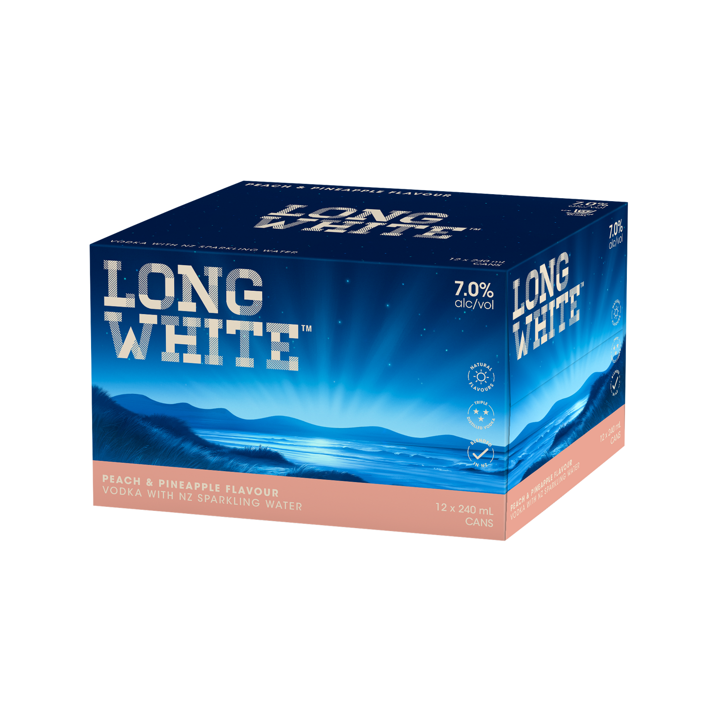 Long White Peach & Pineapple 7% 12x240mL