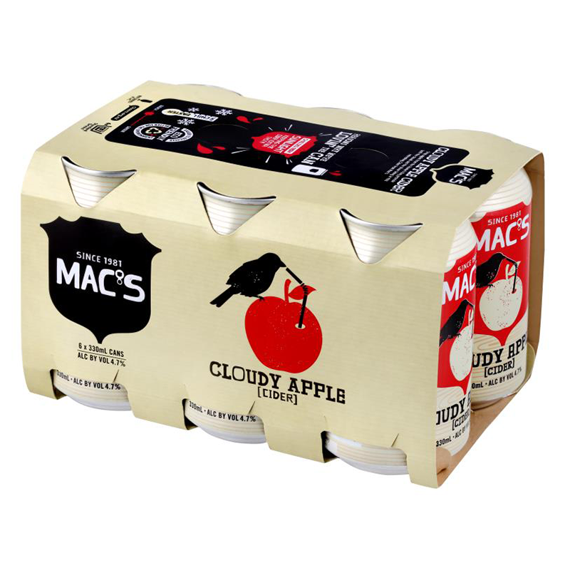 Mac's Cloudy Apple Cider 330ml Can 6pk