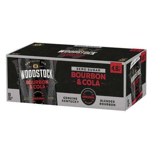 Woodstock Bourbon & Zero Cola 4.8% 10pk 330ml Can