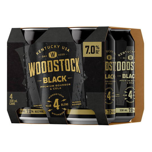 Woodstock Black 7% 4 x 330ml Cans