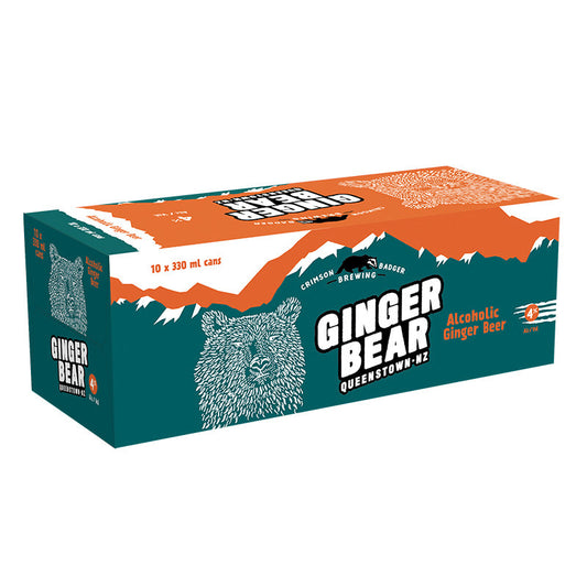 Crimson Badger Brewing Ginger Bear 4% 10 pack 330ml can