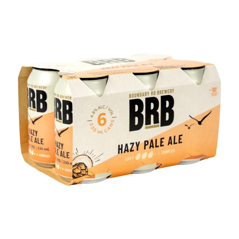 Boundary Road Brewery Hazy Pale Ale Cans 6x330ml