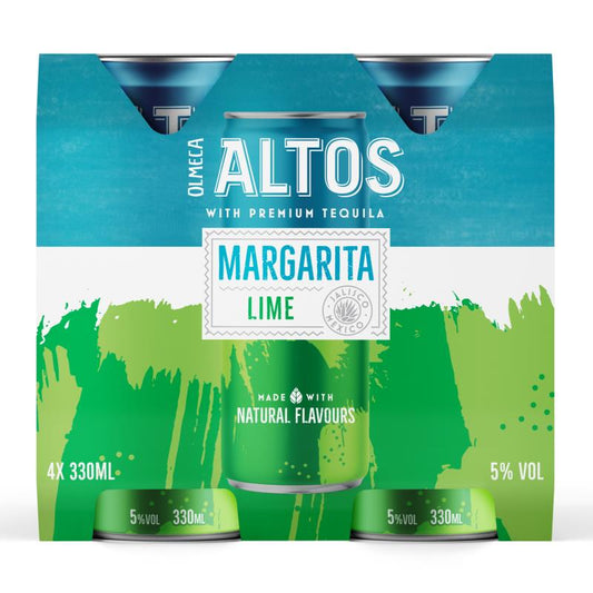 Olmeca Altos Tequila Margarita Lime 5% 4x330ml Cans
