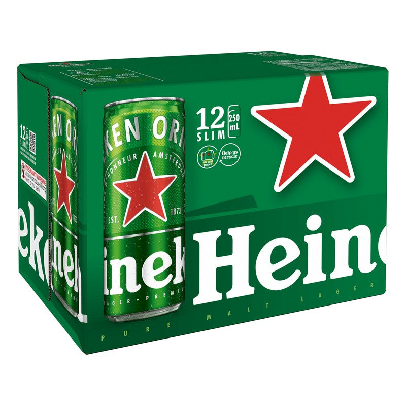 Heineken 12pk 250ml Cans