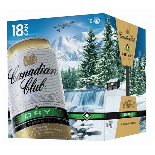 Canadian Club Dry 18 Pk 4.8% 330ml Cans