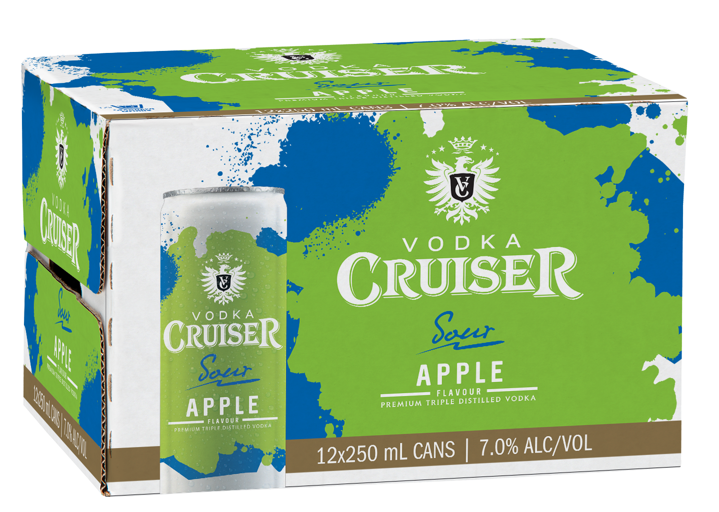 Cruiser Sour Apple 7% 250ml 12pk Cans