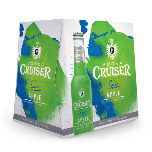 Cruiser Sour Apple 4.8% 275ml 12pk Bottles