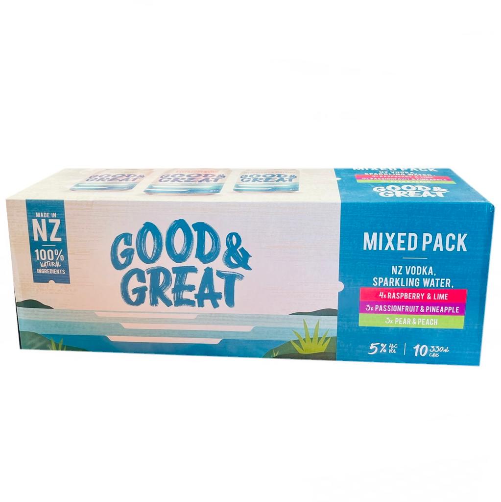 Good & Great mixed pack 5% 330ml 10pk Cans