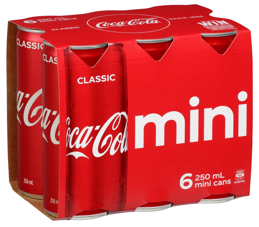 Coca-Cola 6 Pack 250ml Cans